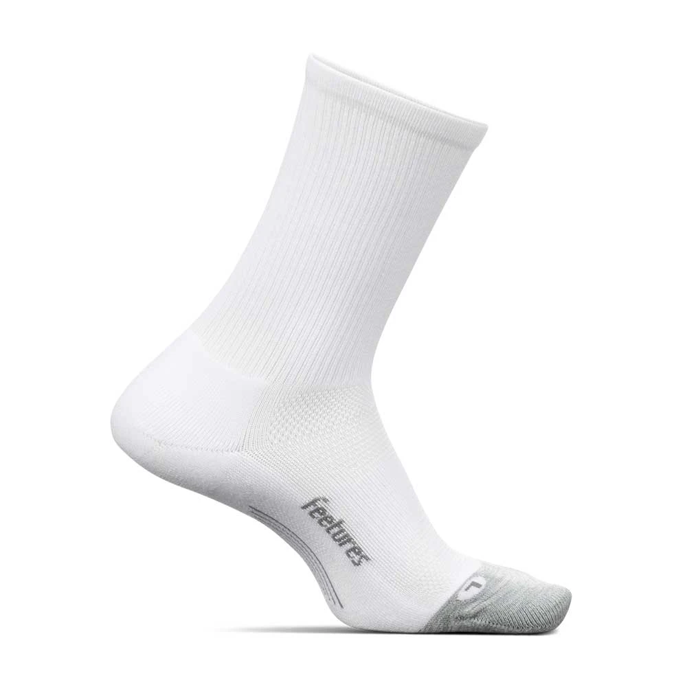 Feetures Unisex Elite Light Cushion Mini Crew - White 1 Feetures Unisex Elite Light Cushion Mini Crew - White