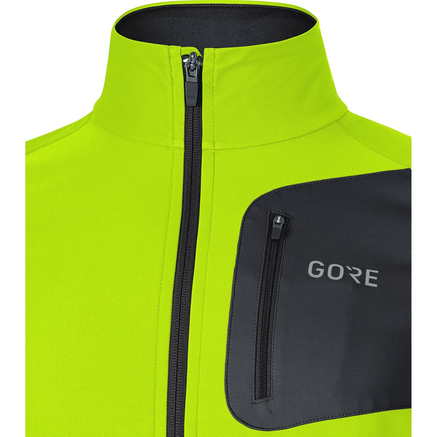 Gore Wear Men's R3 Partial GORE® WINDSTOPPER® Shirt - Neon Yellow/Black 4 Gore Wear Men's R3 Partial GORE® WINDSTOPPER® Shirt - Neon Yellow/Black - Image 4