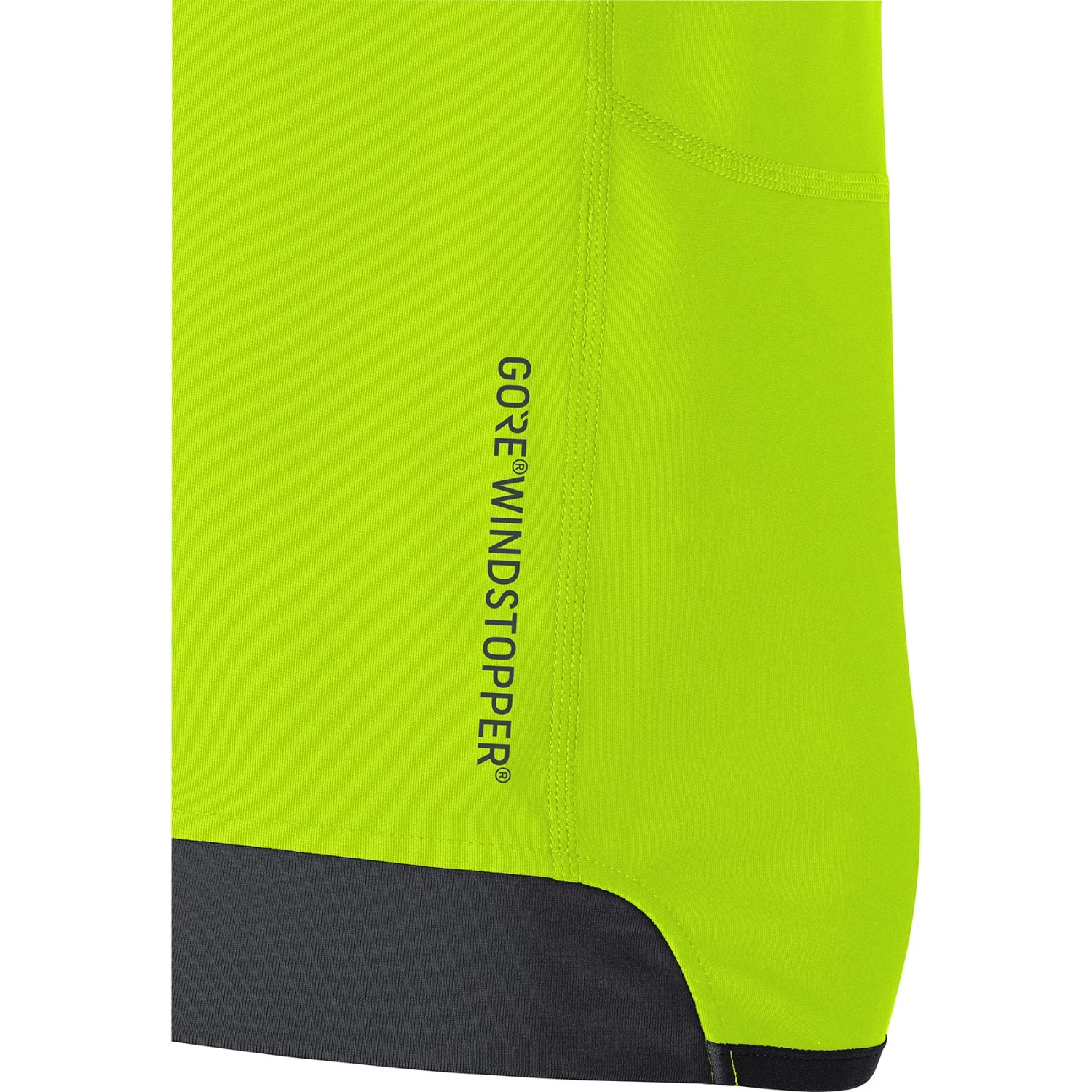 Gore Wear Men's R3 Partial GORE® WINDSTOPPER® Shirt - Neon Yellow/Black 5 Gore Wear Men's R3 Partial GORE® WINDSTOPPER® Shirt - Neon Yellow/Black - Image 5