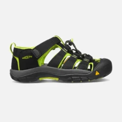 Keen Little Kids' Newport H2 Sandal - Black/Lime Green
