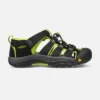 Keen Big Kids' Newport H2 Sandal - Black/Lime Green