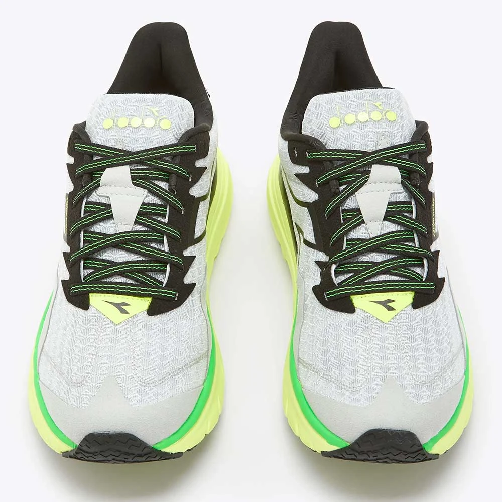 Diadora Men's Nucleo Running Shoe - Silver/Black/Yellow Fl DD - Regular (D) 2 Diadora Men's Nucleo Running Shoe - Silver/Black/Yellow Fl DD - Regular (D) - Image 2