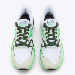 Diadora Men's Atomo V7000 Running Shoe - White/Green Fluo/Black - Regular (D) -Patagonia Shop 101 6