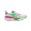 Diadora Women's Atomo V7000 Running Shoe - White/Green Fluo/Pink Fluo