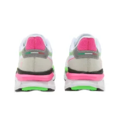 Diadora Women's Atomo V7000 Running Shoe - White/Green Fluo/Pink Fluo -Patagonia Shop 101.179068 D0250 20 HR
