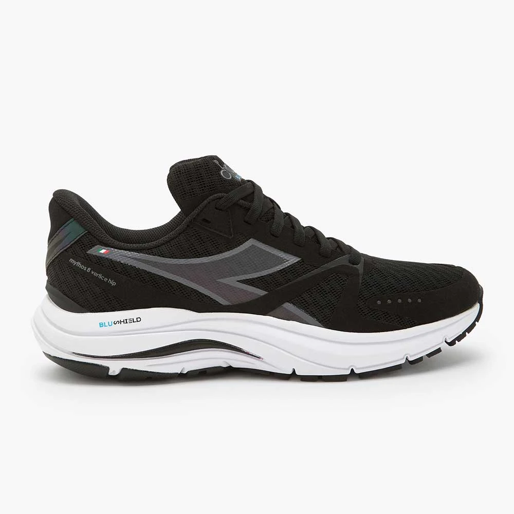 Diadora Women's Mythos Blushield Vortice 8 Running Shoe - Black/White-Regular (B) 1 Diadora Women's Mythos Blushield Vortice 8 Running Shoe - Black/White-Regular (B)
