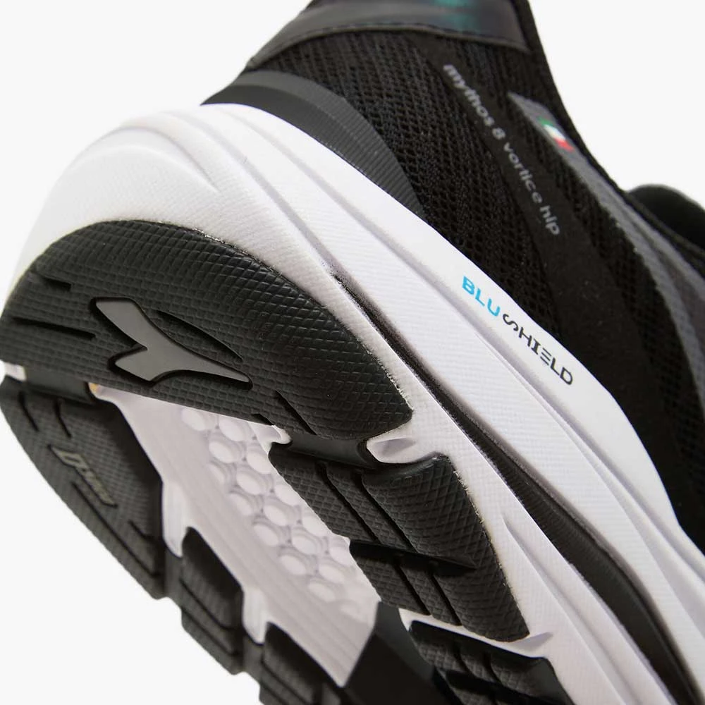 Diadora Women's Mythos Blushield Vortice 8 Running Shoe - Black/White-Regular (B) 2 Diadora Women's Mythos Blushield Vortice 8 Running Shoe - Black/White-Regular (B) - Image 2