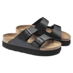 Birkenstock Arizona Platform Vegan - Birko Flor Black- Medium/Narrow 9 Birkenstock Arizona Platform Vegan - Birko Flor Black- Medium/Narrow -Patagonia Shop 1018520 pair