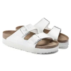 Birkenstock Arizona Platform Vegan - White- Medium/Narrow -Patagonia Shop 1018581 pair