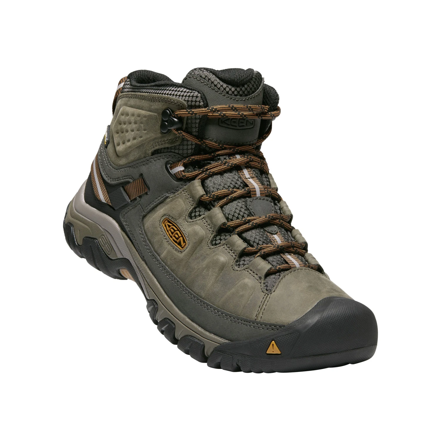 Keen Men's Targhee III Leather Mid Waterproof Hiking Boot - Black Olive/Golden Brown - Wide (2E) 2 Keen Men's Targhee III Leather Mid Waterproof Hiking Boot - Black Olive/Golden Brown - Wide (2E) - Image 2