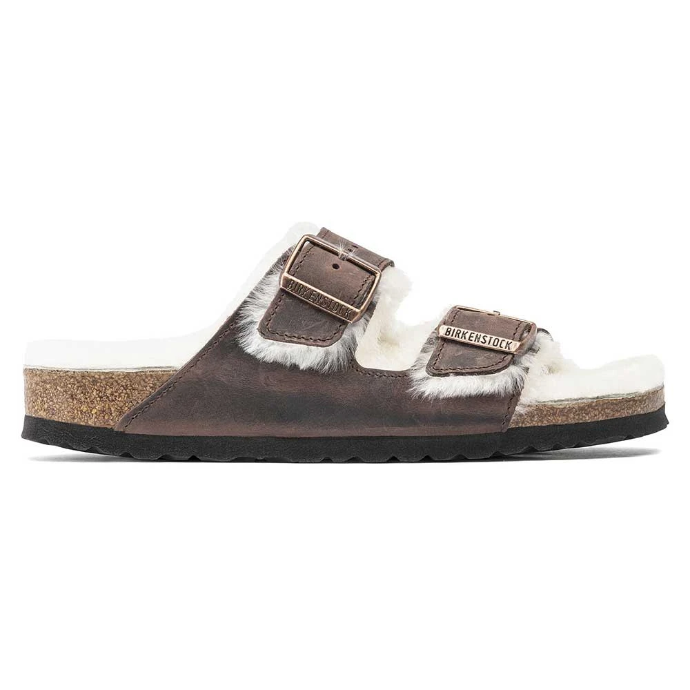 Birkenstock Arizona Shearling Sandal - Habana Natural- Medium/Narrow 2 Birkenstock Arizona Shearling Sandal - Habana Natural- Medium/Narrow - Image 2