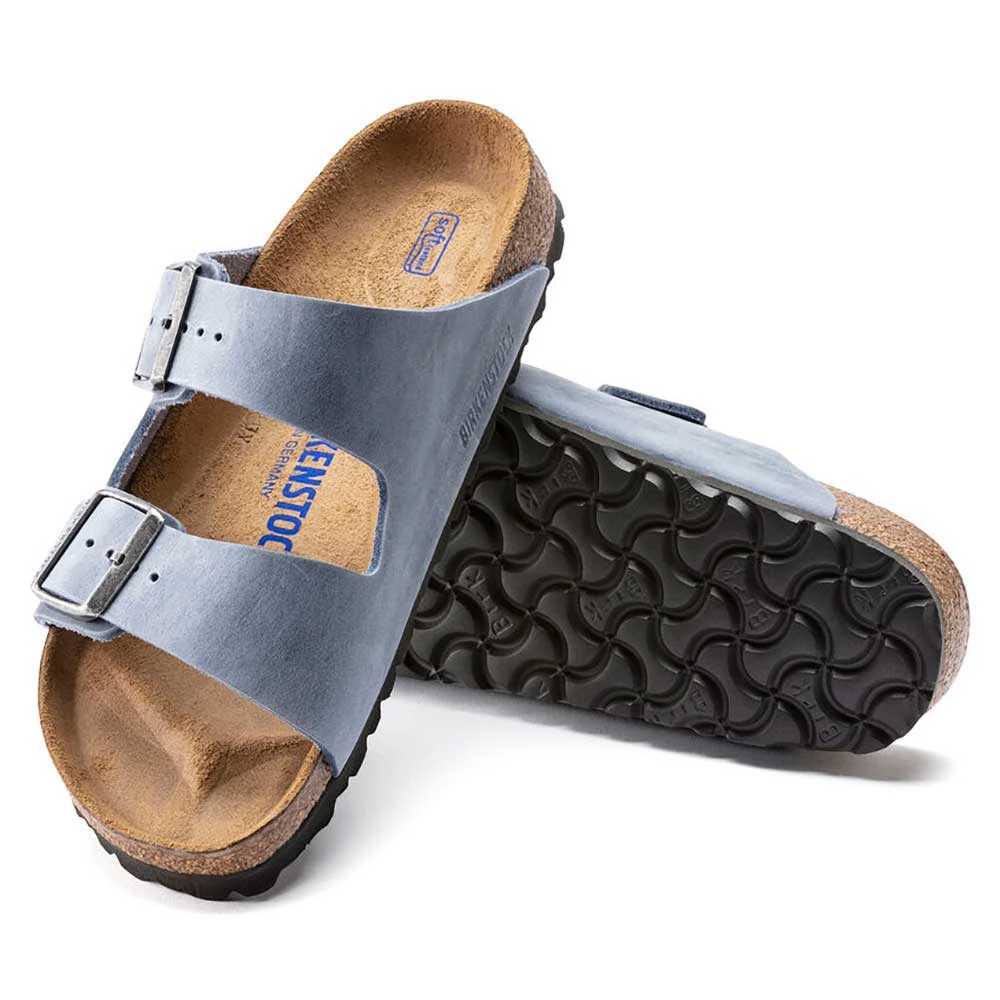 Birkenstock Arizona SFB Oil Leather Sandal - Dusty Blue - Regular/Wide 4 Birkenstock Arizona SFB Oil Leather Sandal - Dusty Blue - Regular/Wide - Image 4