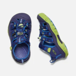 Keen Little Kids' Newport H2 Sandal - Blue Depths/Chartureuse -Patagonia Shop 1022834 PLD PDP 1