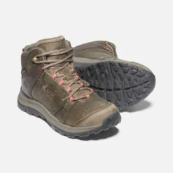Keen Women's Terradora II Leather Mid Waterproof Boots - Brindle/Redwood - Regular (B) -Patagonia Shop 1023728 PPS PDP