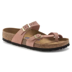 Birkenstock Women's Mayari NuBuck Soft Footbed - Old Rose- Regular/Wide