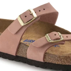 Birkenstock Women's Mayari NuBuck Soft Footbed - Old Rose- Regular/Wide -Patagonia Shop 1023964 detail 1