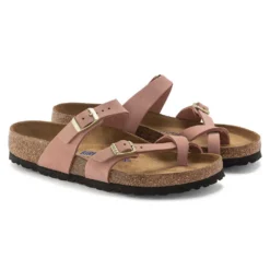 Birkenstock Women's Mayari NuBuck Soft Footbed - Old Rose- Regular/Wide -Patagonia Shop 1023964 pair