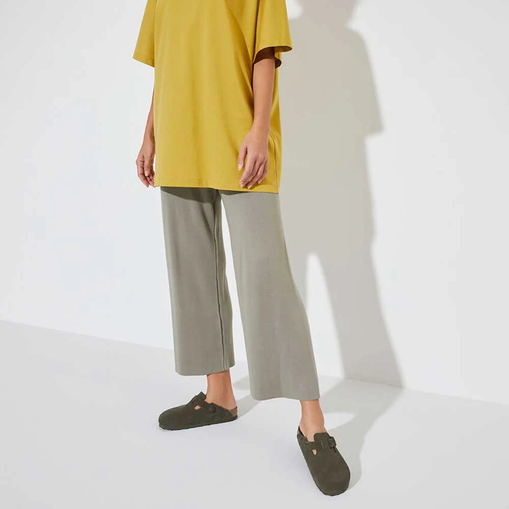 Birkenstock Women's Boston Suede Clog - Thyme - Regular 5 Birkenstock Women's Boston Suede Clog - Thyme - Regular - Image 5