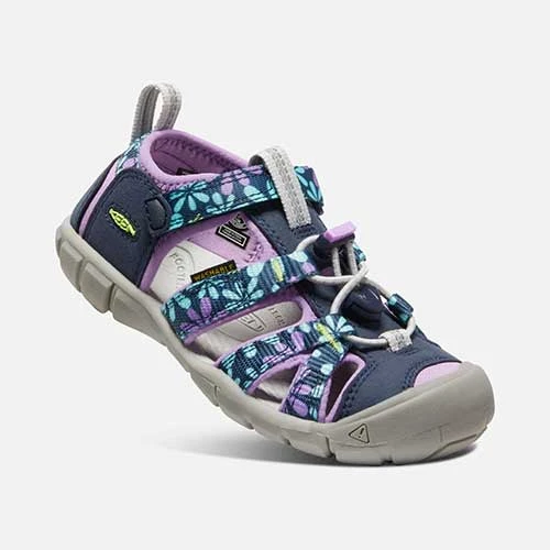 Keen Little Kids' Seacamp II CNX Sandal - Black Iris/African Violet 2 Keen Little Kids' Seacamp II CNX Sandal - Black Iris/African Violet - Image 2