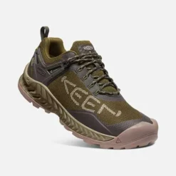 Keen Men's NXIS Evo WP Hiking Shoe - Dark Olive/Black Olive - Regular (D) -Patagonia Shop 1025909 3Q PDP 1