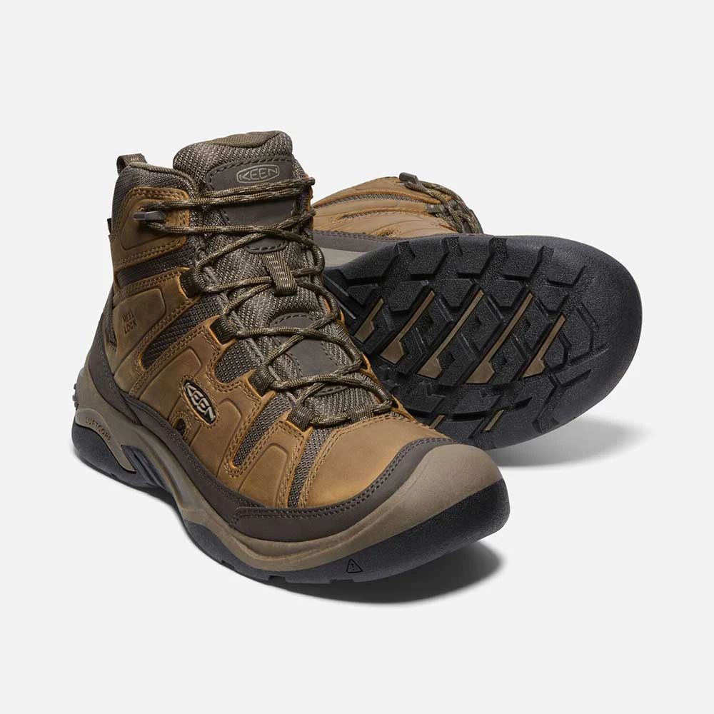 Keen Men's Circadia Mid WP Hiking Boot - Bison/Brindle - Regular (D) 5 Keen Men's Circadia Mid WP Hiking Boot - Bison/Brindle - Regular (D) - Image 5