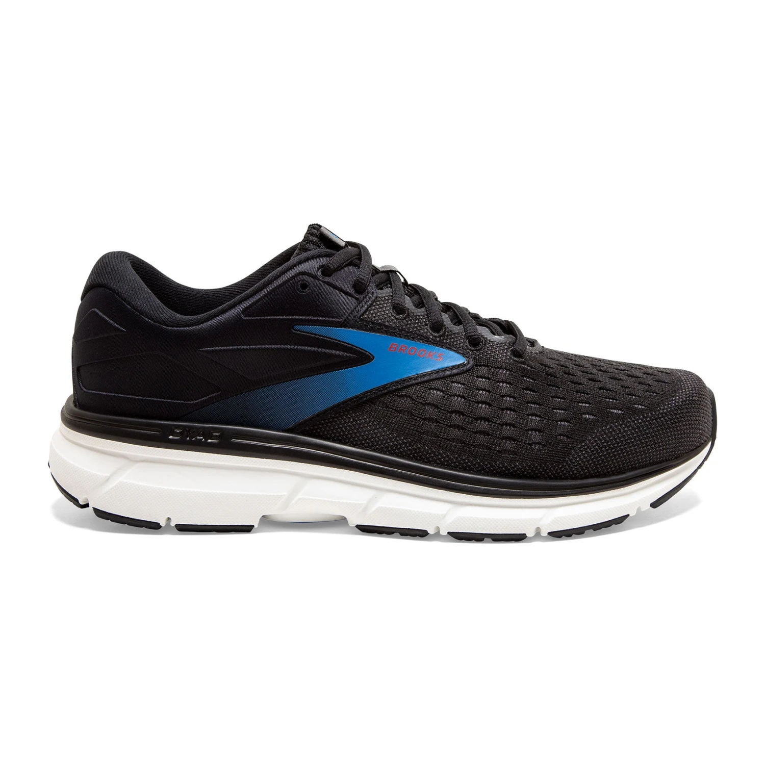 BROOKS Men's Dyad 11 Running Shoe - Black/Ebony/Blue- Extra Wide (4E) 1 BROOKS Men's Dyad 11 Running Shoe - Black/Ebony/Blue- Extra Wide (4E)