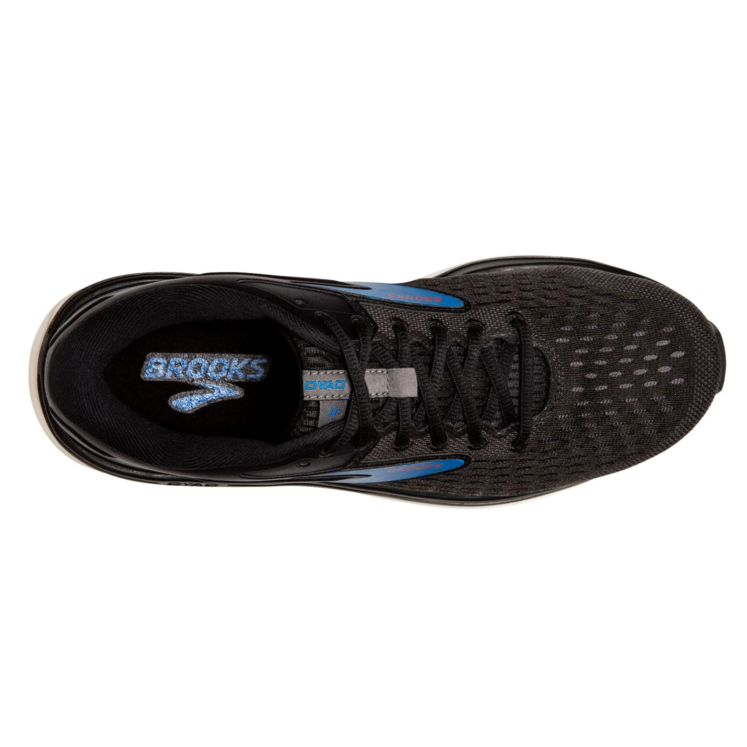 BROOKS Men's Dyad 11 Running Shoe - Black/Ebony/Blue- Extra Wide (4E) 5 BROOKS Men's Dyad 11 Running Shoe - Black/Ebony/Blue- Extra Wide (4E) - Image 5