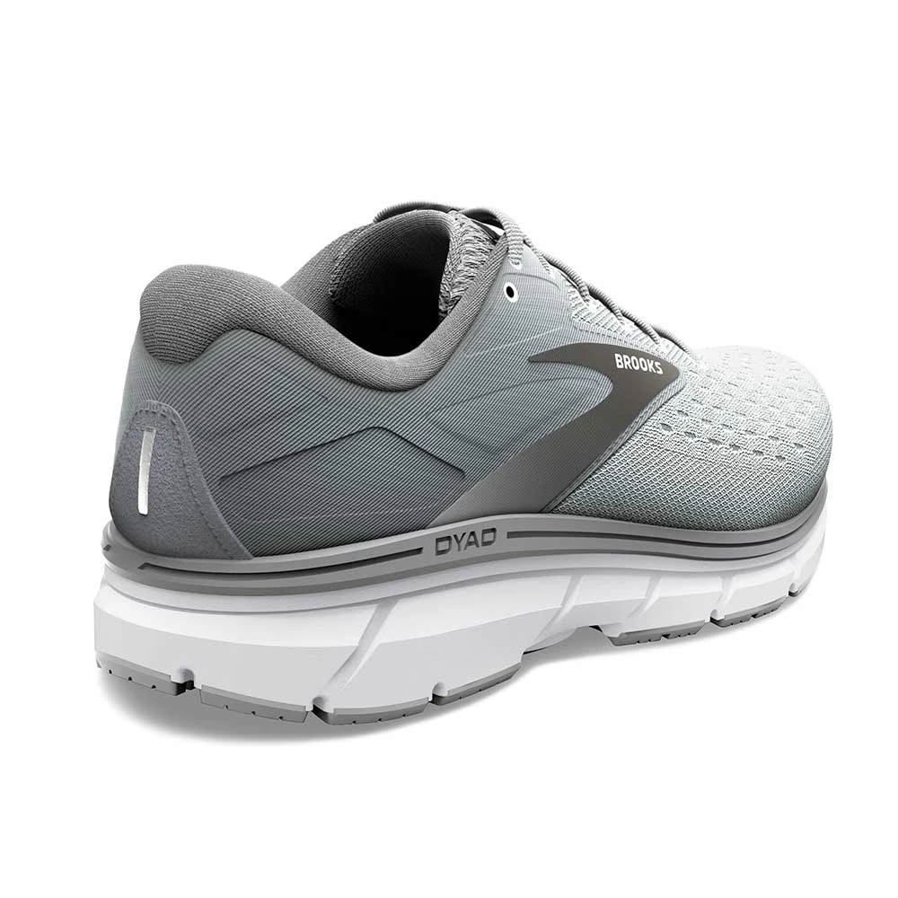 BROOKS Men's Dyad 11 Running Shoe - Grey/Black/White - Extra Wide (4E) 4 BROOKS Men's Dyad 11 Running Shoe - Grey/Black/White - Extra Wide (4E) - Image 4