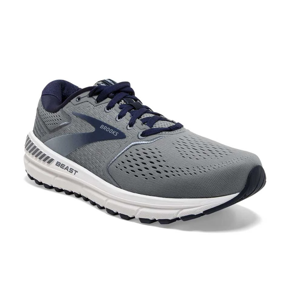 BROOKS Men's Beast 20 Running Shoe - Blue/Grey/Peacoat- Wide (2E) 2 BROOKS Men's Beast 20 Running Shoe - Blue/Grey/Peacoat- Wide (2E) - Image 2