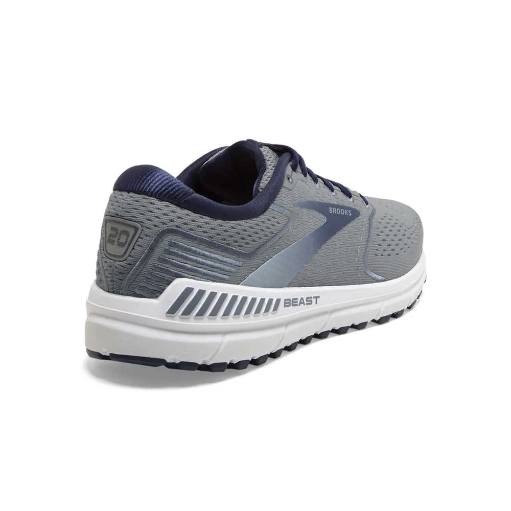 BROOKS Men's Beast 20 Running Shoe - Blue/Grey/Peacoat- Wide (2E) 4 BROOKS Men's Beast 20 Running Shoe - Blue/Grey/Peacoat- Wide (2E) - Image 4