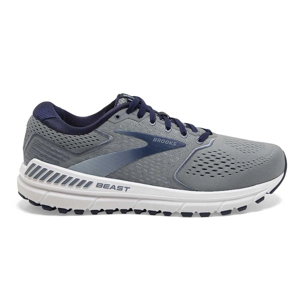 BROOKS Men's Beast 20 Running Shoe - Blue/Grey/Peacoat- Wide (2E) 1 BROOKS Men's Beast 20 Running Shoe - Blue/Grey/Peacoat- Wide (2E)