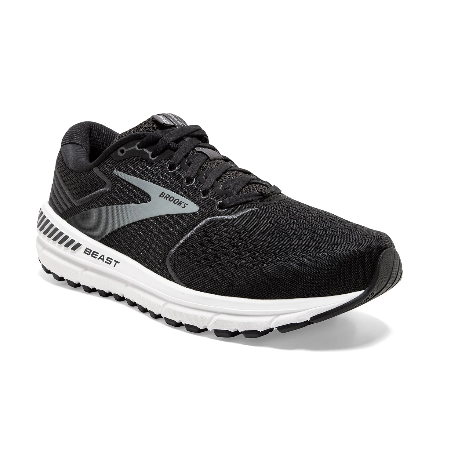 BROOKS Men's Beast 20 Running Shoe - Black/Ebony/Grey - Extra Wide (4E) 2 BROOKS Men's Beast 20 Running Shoe - Black/Ebony/Grey - Extra Wide (4E) - Image 2