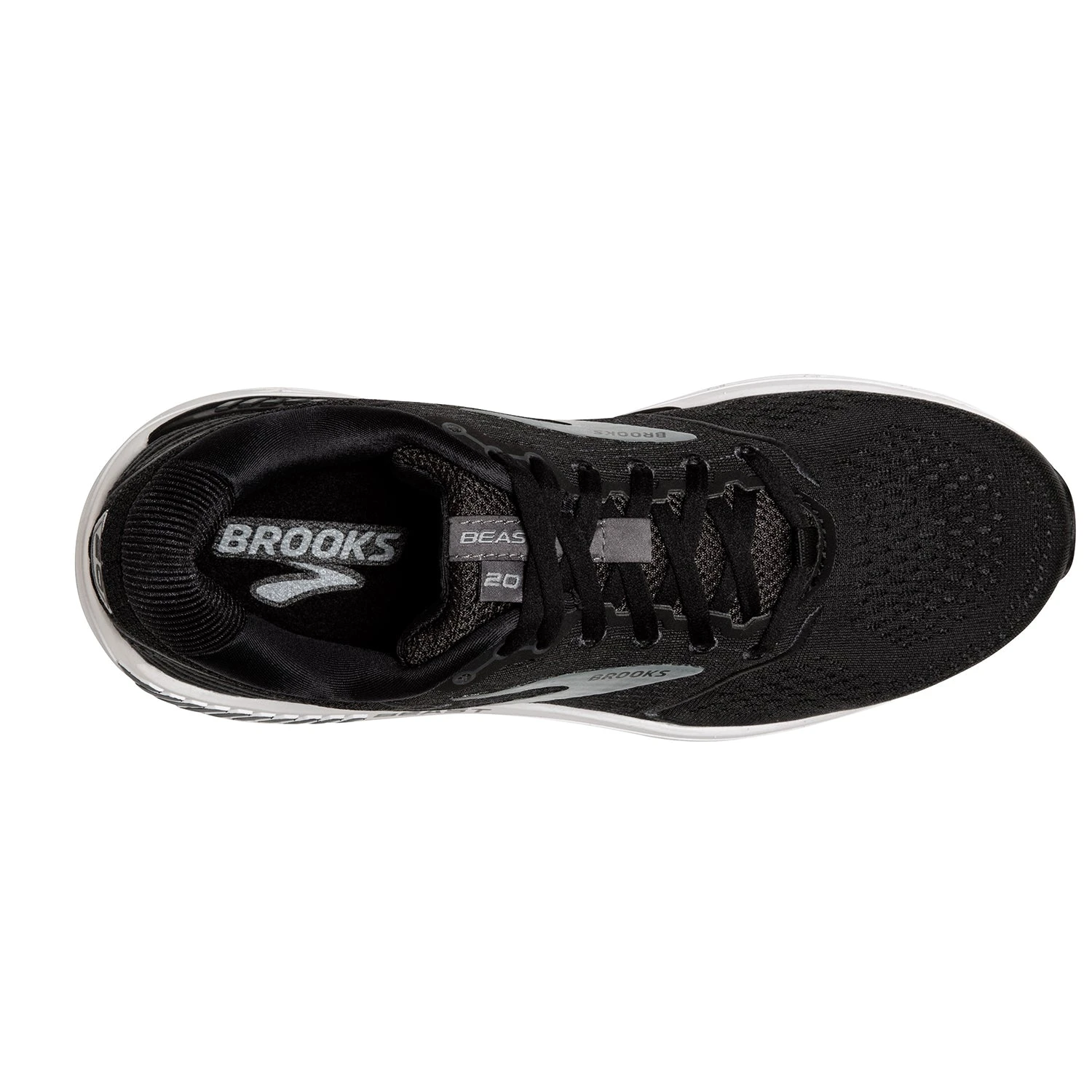 BROOKS Men's Beast 20 Running Shoe - Black/Ebony/Grey - Extra Wide (4E) 4 BROOKS Men's Beast 20 Running Shoe - Black/Ebony/Grey - Extra Wide (4E) - Image 4