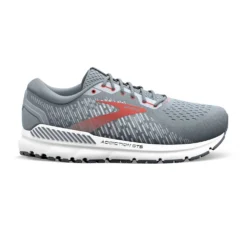 BROOKS Men's Addiction GTS 15 Running Shoe- Grey/Ebony/Chili Oil - Wide (2E)