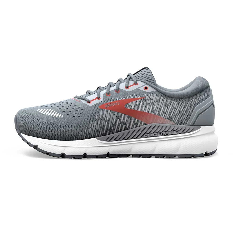 BROOKS Men's Addiction GTS 15 Running Shoe- Grey/Ebony/Chili Oil - Wide (2E) 2 BROOKS Men's Addiction GTS 15 Running Shoe- Grey/Ebony/Chili Oil - Wide (2E) - Image 2