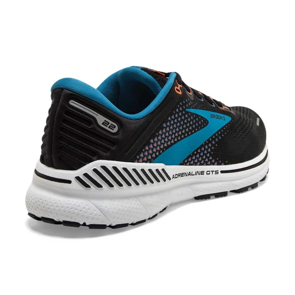 BROOKS Men's Adrenaline GTS 22 Running Shoe - Black/Blue/Orange- Regular (D) 3 BROOKS Men's Adrenaline GTS 22 Running Shoe - Black/Blue/Orange- Regular (D) - Image 3