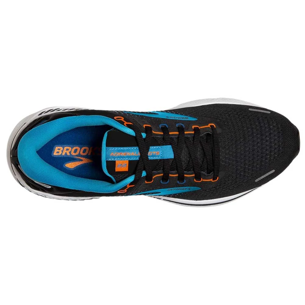 BROOKS Men's Adrenaline GTS 22 Running Shoe - Black/Blue/Orange- Regular (D) 5 BROOKS Men's Adrenaline GTS 22 Running Shoe - Black/Blue/Orange- Regular (D) - Image 5