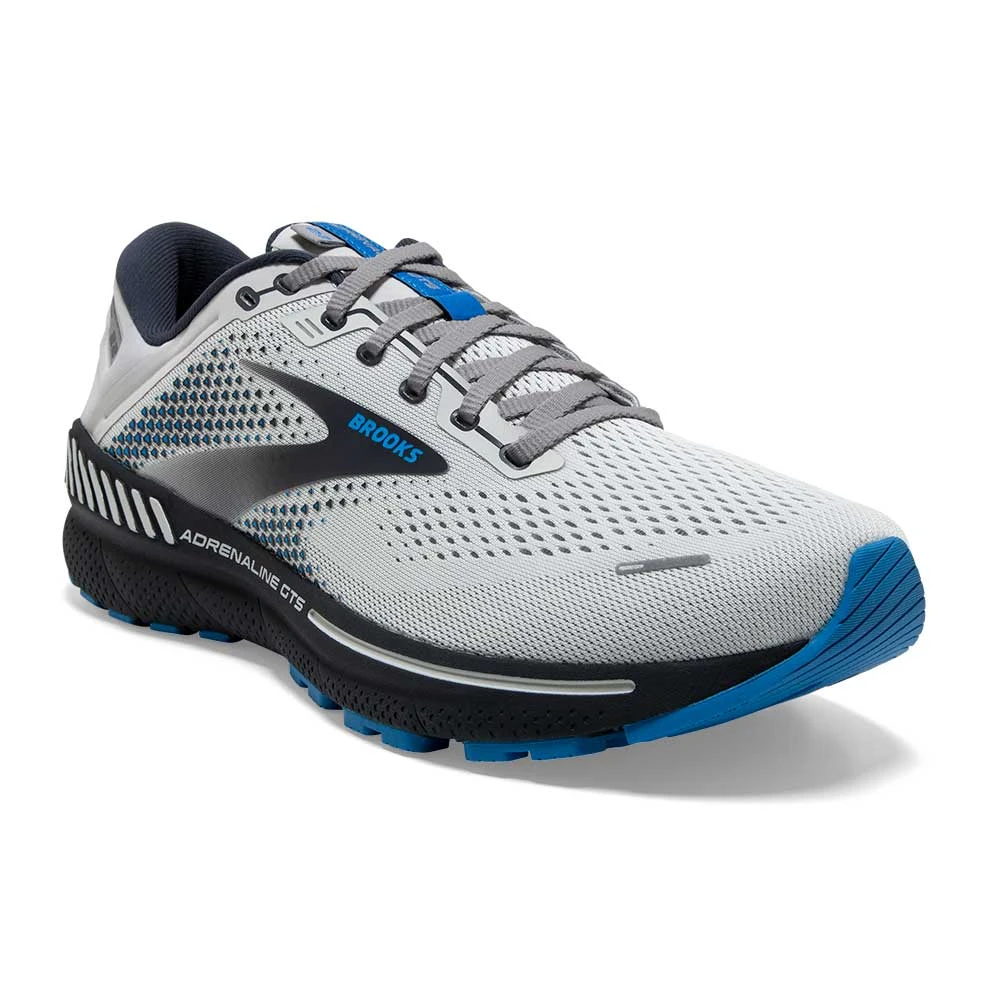 BROOKS Men's Adrenaline GTS 22 Running Shoe- Oyster/India Ink/Blue- Regular (D) 2 BROOKS Men's Adrenaline GTS 22 Running Shoe- Oyster/India Ink/Blue- Regular (D) - Image 2