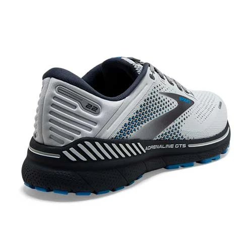 BROOKS Men's Adrenaline GTS 22 Running Shoe- Oyster/India Ink/Blue - Wide (2E) 5 BROOKS Men's Adrenaline GTS 22 Running Shoe- Oyster/India Ink/Blue - Wide (2E) - Image 5