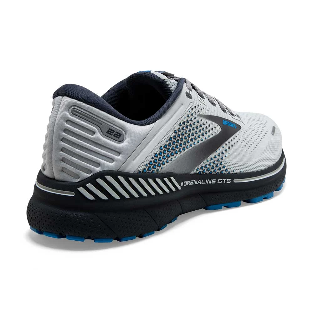 BROOKS Men's Adrenaline GTS 22 Running Shoe- Oyster/India Ink/Blue- Regular (D) 4 BROOKS Men's Adrenaline GTS 22 Running Shoe- Oyster/India Ink/Blue- Regular (D) - Image 4