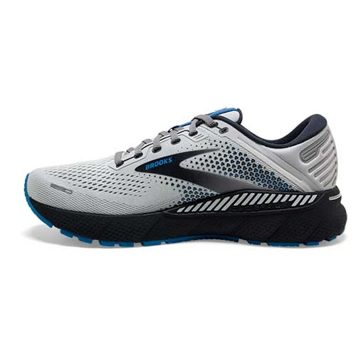 BROOKS Men's Adrenaline GTS 22 Running Shoe- Oyster/India Ink/Blue - Wide (2E) 3 BROOKS Men's Adrenaline GTS 22 Running Shoe- Oyster/India Ink/Blue - Wide (2E) - Image 3