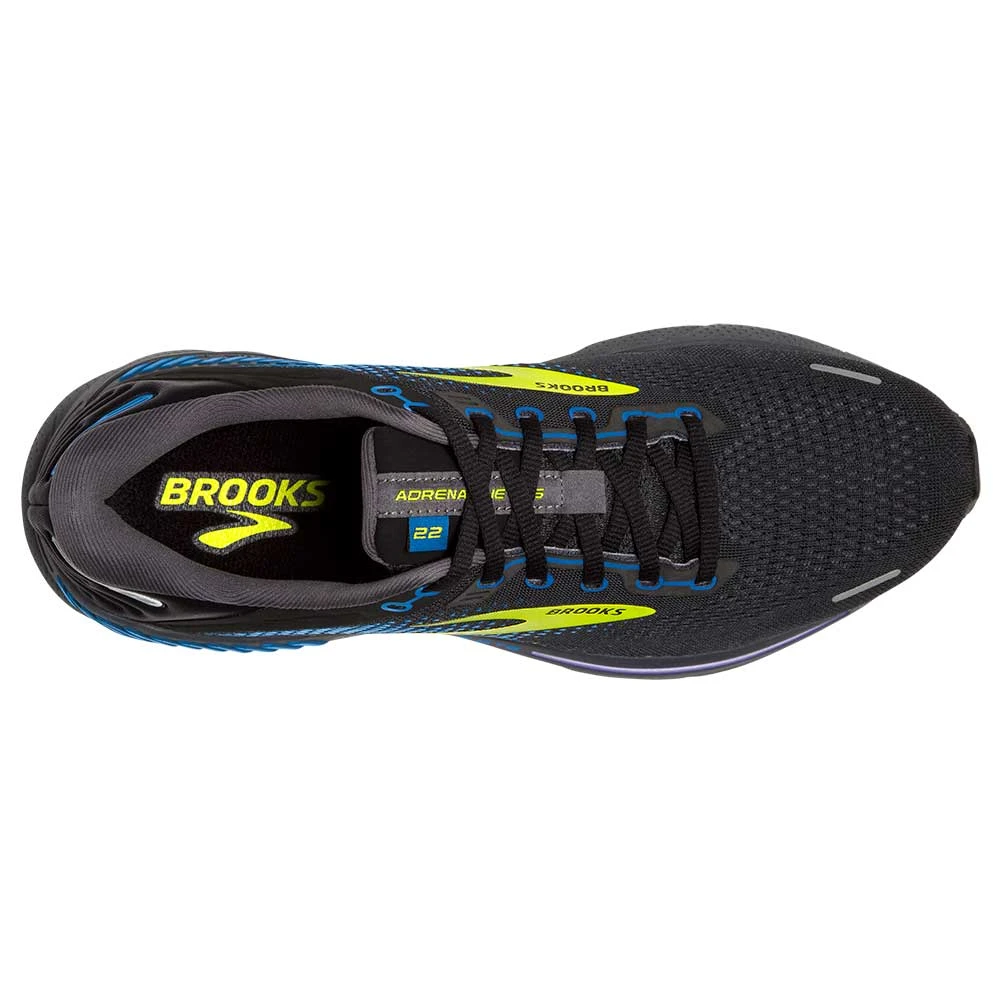 BROOKS Men's Adrenaline GTS 22 Running Shoe- Black/Blue/Nightlife- Regular (D) 3 BROOKS Men's Adrenaline GTS 22 Running Shoe- Black/Blue/Nightlife- Regular (D) - Image 3