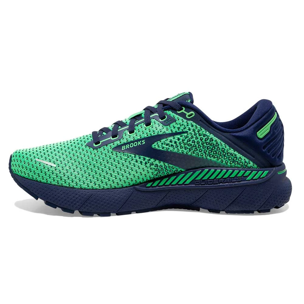 BROOKS Men's Adrenaline GTS 22 Running Shoe- Green/Navy- Regular (D) 3 BROOKS Men's Adrenaline GTS 22 Running Shoe- Green/Navy- Regular (D) - Image 3