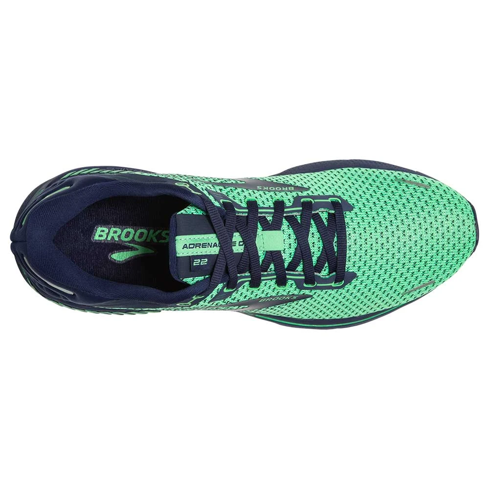 BROOKS Men's Adrenaline GTS 22 Running Shoe- Green/Navy- Regular (D) 4 BROOKS Men's Adrenaline GTS 22 Running Shoe- Green/Navy- Regular (D) - Image 4