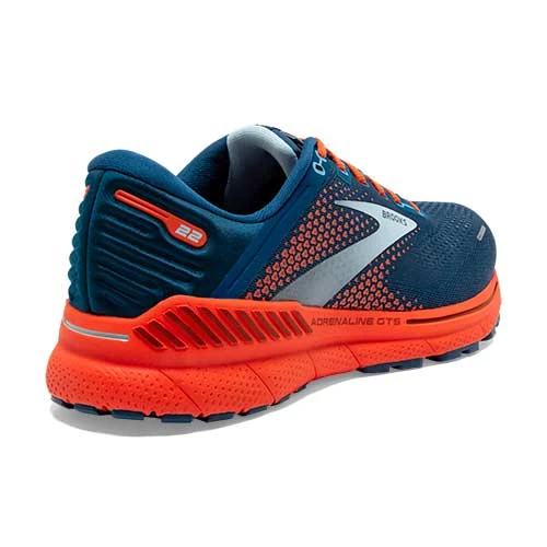 BROOKS Men's Adrenaline GTS 22 Running Shoe - Blue/Light Blue/Orange - Regular (D) 3 BROOKS Men's Adrenaline GTS 22 Running Shoe - Blue/Light Blue/Orange - Regular (D) - Image 3