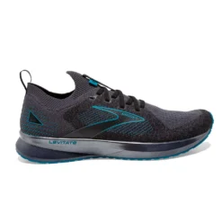 BROOKS Men's Levitate StealthFit 5 Running Shoe- Black/Ebony/Crystal Teal- Regular (D)