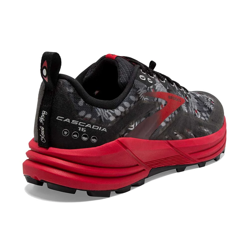 BROOKS Men's Cascadia 16 Trail Running Shoe - Black/Grey/Red - Regular (D) 4 BROOKS Men's Cascadia 16 Trail Running Shoe - Black/Grey/Red - Regular (D) - Image 4