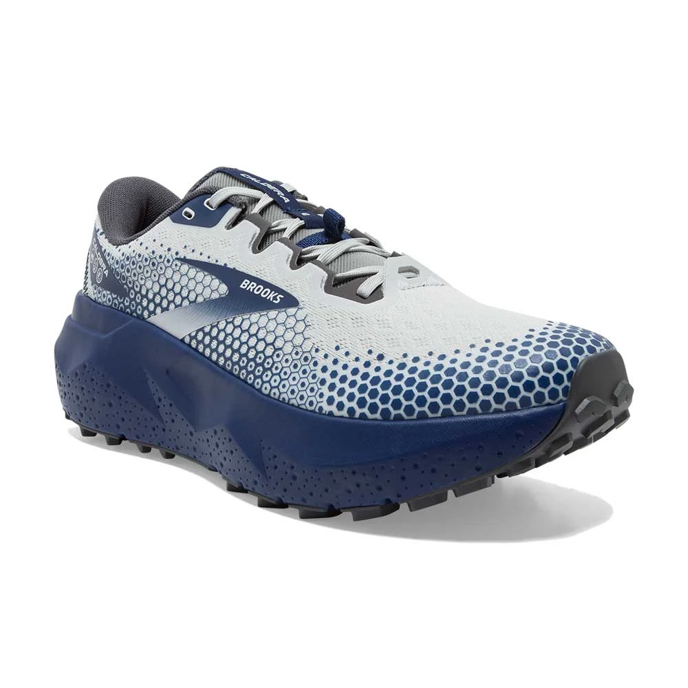 BROOKS Men's Caldera 6 Trail Running Shoe - Oyster/Blue Depths/Pearl - Regular (D) 2 BROOKS Men's Caldera 6 Trail Running Shoe - Oyster/Blue Depths/Pearl - Regular (D) - Image 2