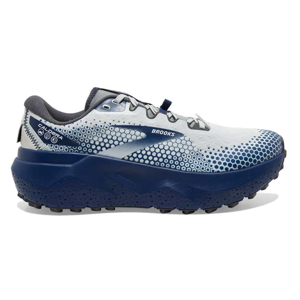 BROOKS Men's Caldera 6 Trail Running Shoe - Oyster/Blue Depths/Pearl - Regular (D) 1 BROOKS Men's Caldera 6 Trail Running Shoe - Oyster/Blue Depths/Pearl - Regular (D)