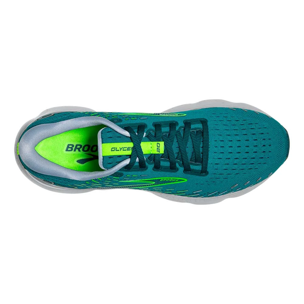 BROOKS Men's Glycerin 20 Running Shoe - Kayaking/Heron/Green Gecko - Regular (D) 5 BROOKS Men's Glycerin 20 Running Shoe - Kayaking/Heron/Green Gecko - Regular (D) - Image 5